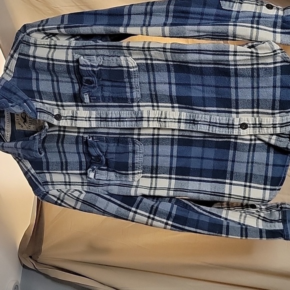 Mens Thick Hollister Flannel Shirt Size Small - Picture 4 of 4
